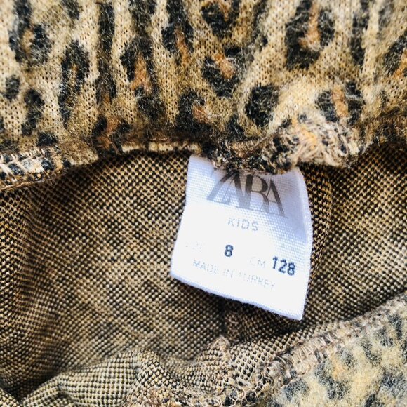 Zara Girls Fleece Leopard Trousers - Picture 6 of 8